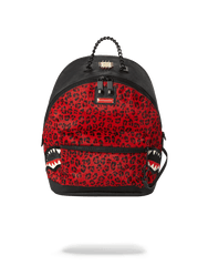 6-STRAP RED LEOPARD EMPRESS (PONY HAIR)