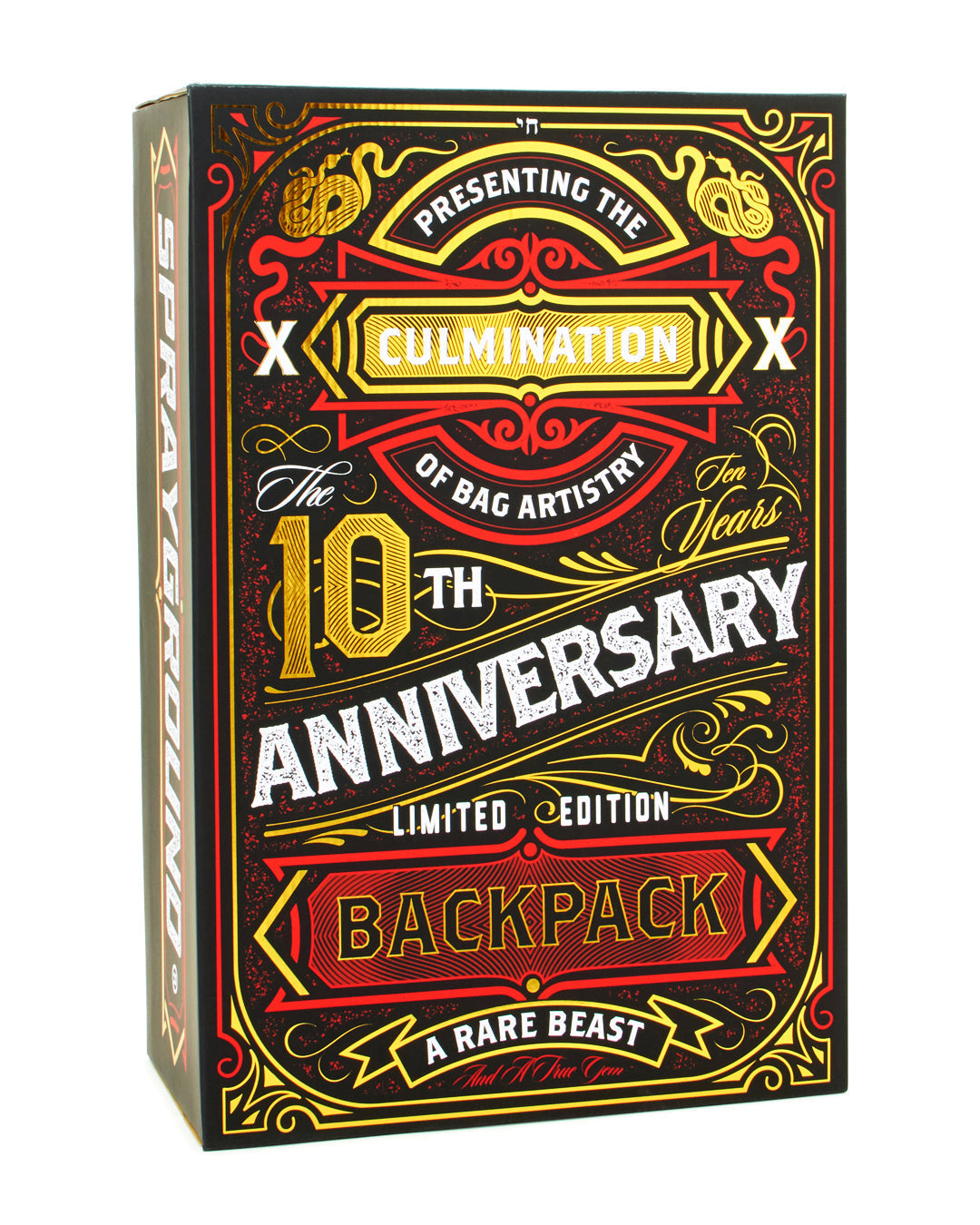THE 10 YEAR HUSTLE BACKPACK. MYSTERY BOX. NUMBERED 1 OF 100