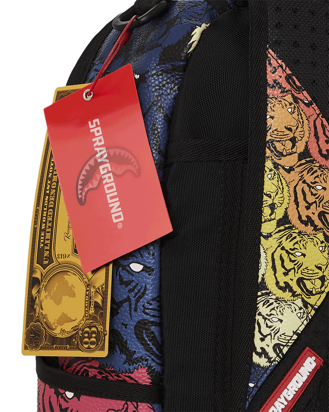 TIGER ROAR GOLD PLATED BACKPACK